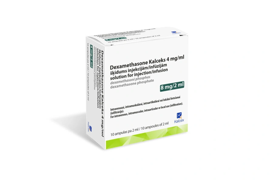 Dexamethasone Kalceks 4 mg/ml šķīdums injekcijām/infūzijām, 10 ampulas pa 2 ml