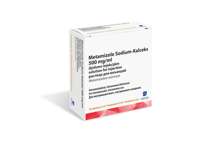 Metamizole Sodium-Kalceks 500 mg/ml šķīdums injekcijām, 10 ampulas