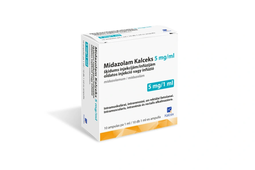 Midazolam Kalceks 5 mg/ml šķīdums injekcijām/infūzijām, 10 ampulas pa 1 ml