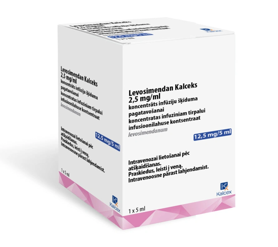 Levosimendan Kalceks 2.5 mg/ml concentrate for solution for infusion, 1 vial of 5 ml