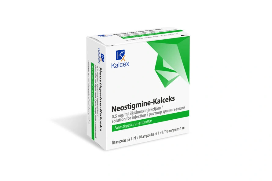 Neostigmine-Kalceks 0.5 mg/ml solution for injection, 10 ampoules of 1 ml