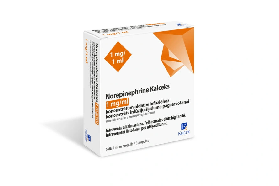 Norepinephrine Kalceks 1 mg/ml concentrate for solution for infusion, 5 ampoules