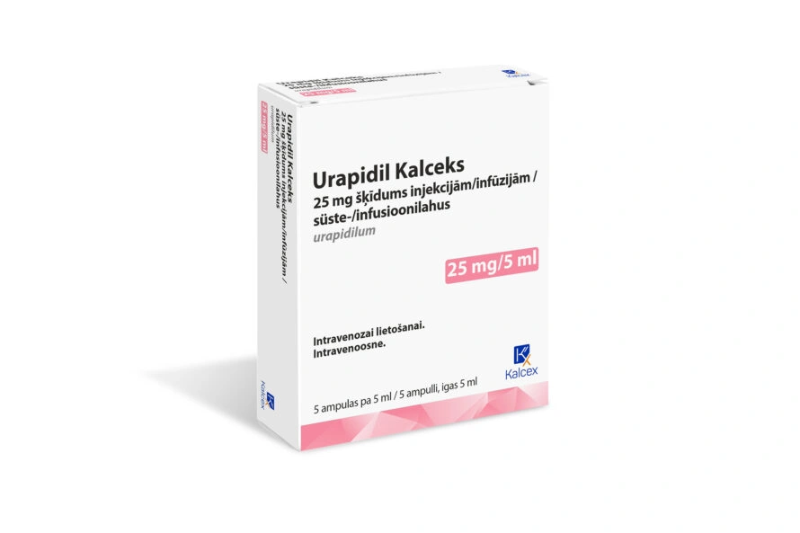 Urapidil Kalceks 25 mg solution for injection/infusion, 1 ampoule of 5 ml