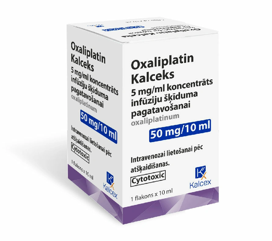 Oxaliplatin Kalceks 5 mg/ml concentrate for solution for infusion, 1 vial of 10 ml