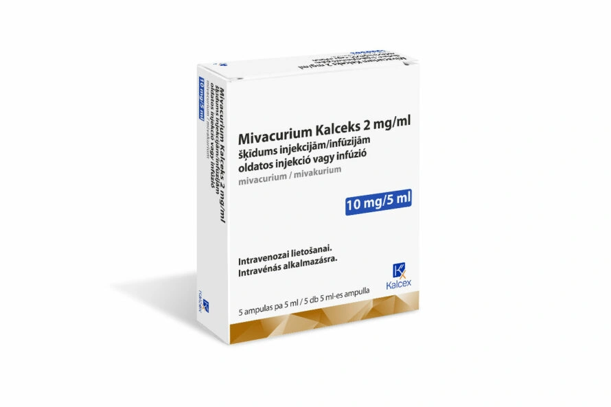 Mivacurium Kalceks 2 mg/ml solution for injection/infusion, 1 ampoule of 5 ml